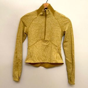 Lulu Lemon long sleeve zip mock neck top-matching leggings available